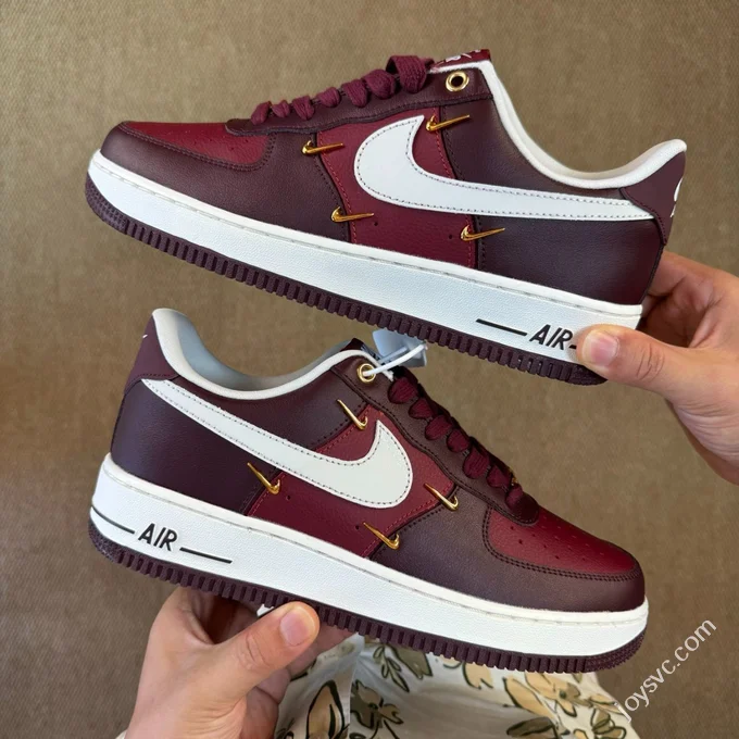 3A Pure Original Air Force 1 AF1 Small Hook Burgundy IR0485-611