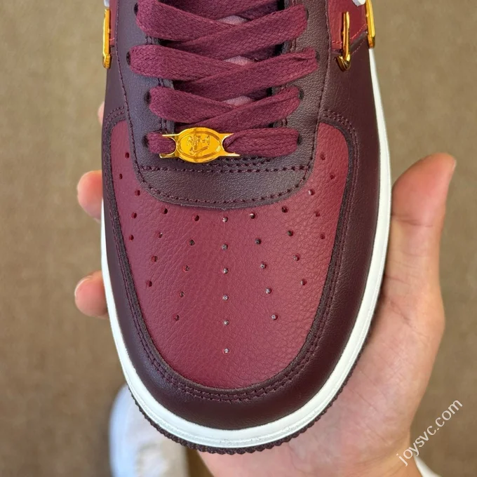 3A Pure Original Air Force 1 AF1 Small Hook Burgundy IR0485-611