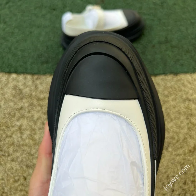 Alexander McQueen Thread Slick Mary Jane Shoes Black White