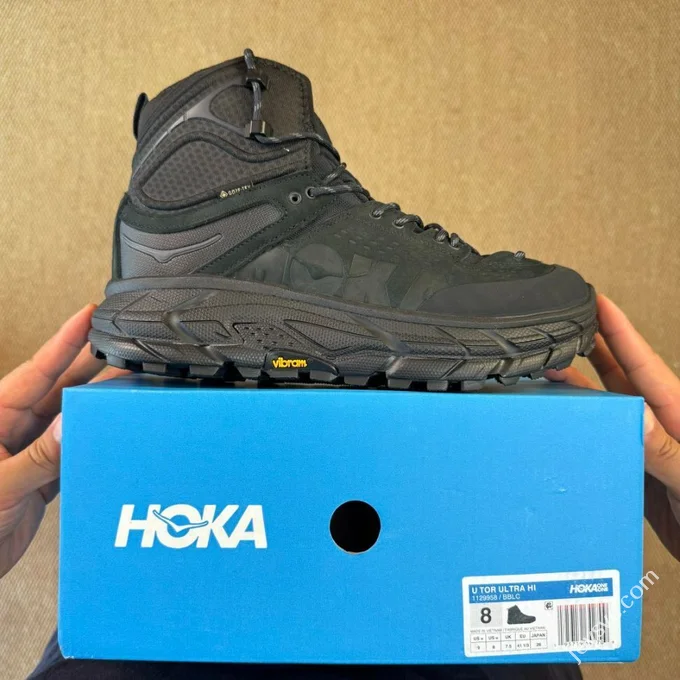 Pure Original Hoka ONE ONE Ultra High Top Black Trail Running Shoes 1129958/BBLC