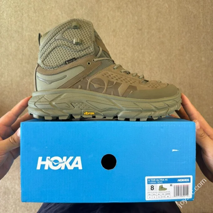 Pure Original Hoka ONE ONE Ultra High Top Military Green Trail Running Shoes 1129958/BOIG