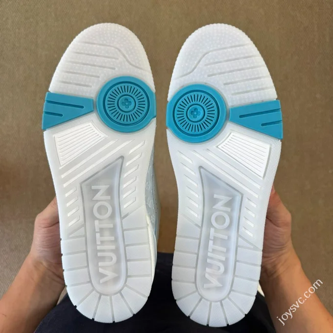 LV Shanghai Cruise Limited White Blue Purple LOUIS VUITTON Trainer