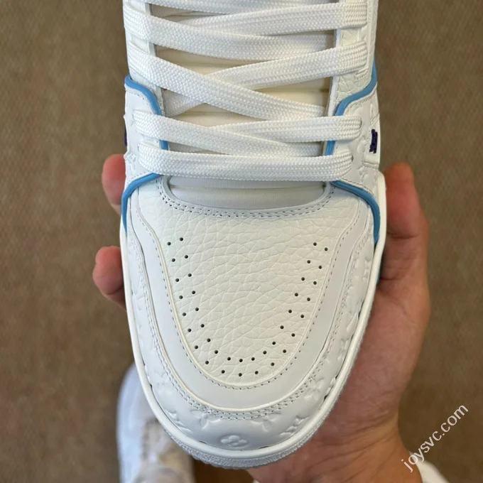 LV Shanghai Cruise Limited White Blue Purple LOUIS VUITTON Trainer