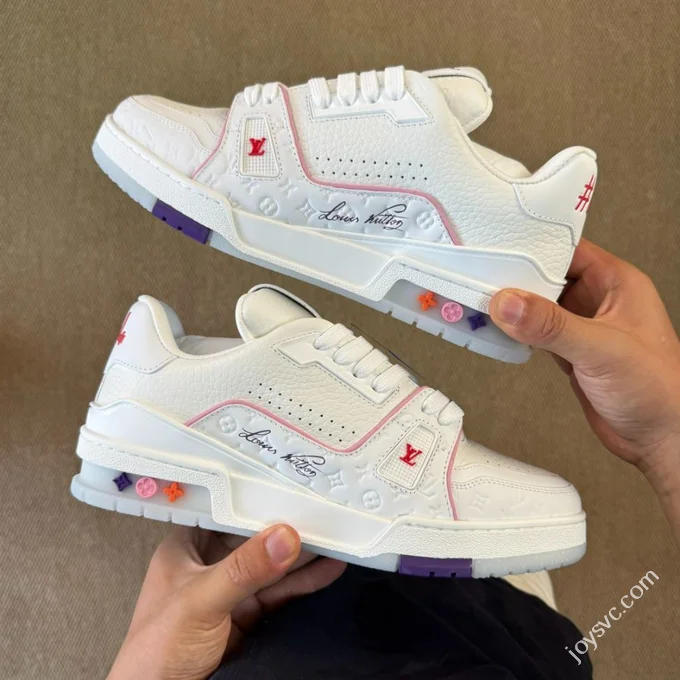 LV Shanghai Cruise Limited White Pink LOUIS VUITTON Trainer