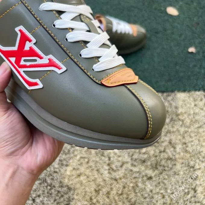 LV Soccer Shoes Green Red Brown LOUIS VUITTON x Nigo Collaboration FW25