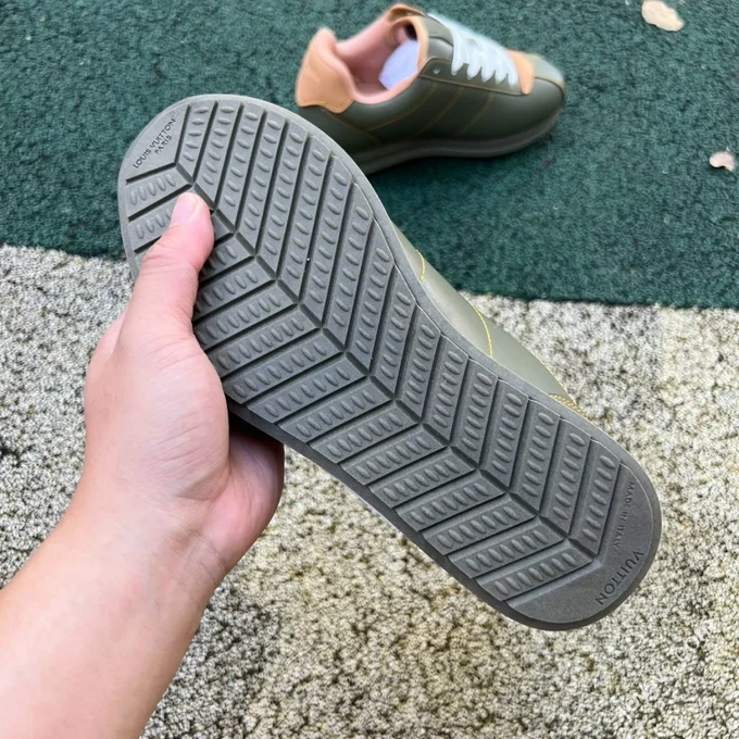 LV Soccer Shoes Green Red Brown LOUIS VUITTON x Nigo Collaboration FW25
