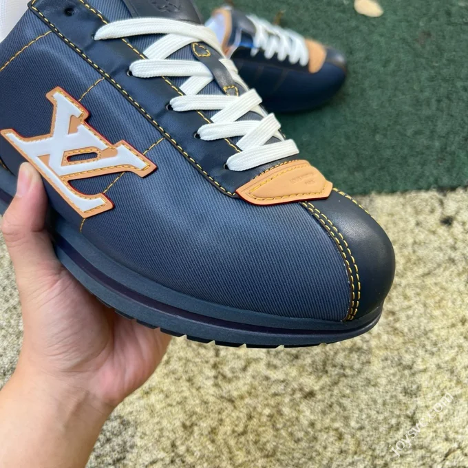 LV Soccer Shoes Blue Brown LOUIS VUITTON x Nigo Collaboration FW25