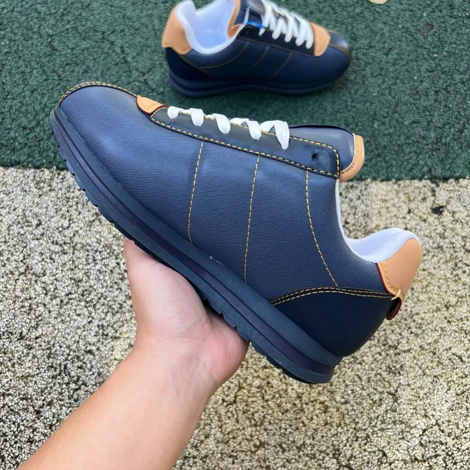 LV Soccer Shoes Blue Brown LOUIS VUITTON x Nigo Collaboration FW25