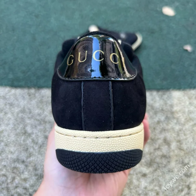 GUCCI Screener Canvas Metal Double G Enamel Black Green