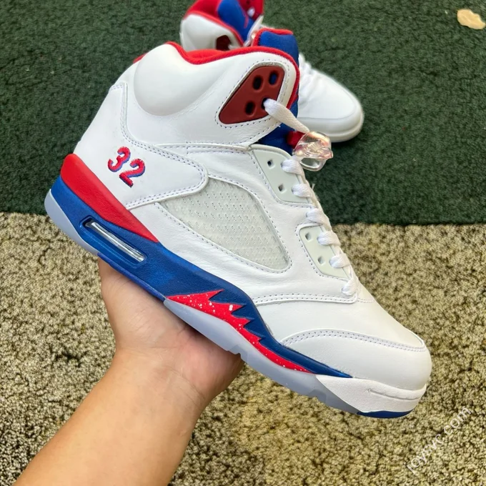 Pure Original AJ5 White Blue Red HQ7978-102
