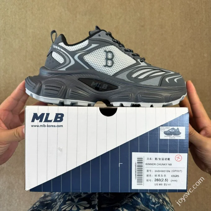 MLB Winner Chunky Cyber Dad Shoes Grey Black 3ASHW015N (GP007)