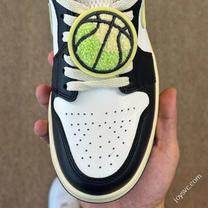 DT Pure Original AJ1 Low Top 85 Black Fluorescent Green HQ3009-003