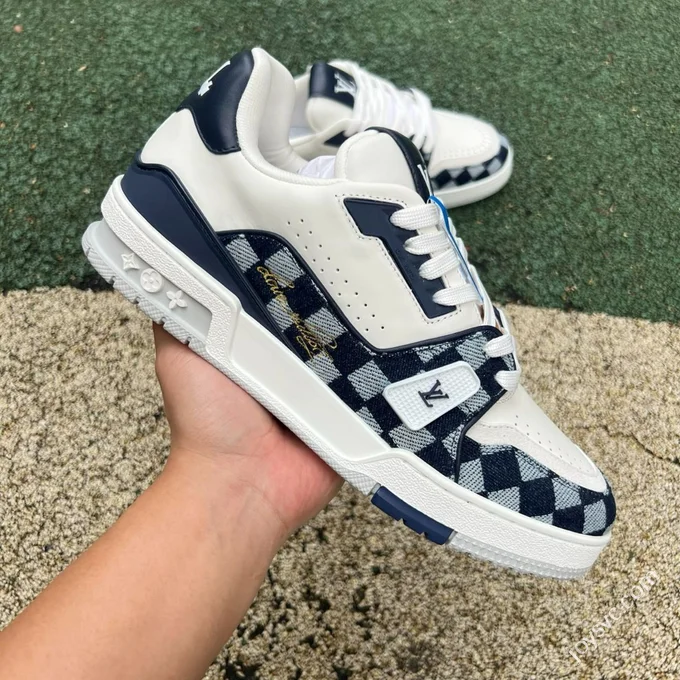 LV Nigo White Blue Denim LOUIS VUITTON x Nigo Trainer FW25