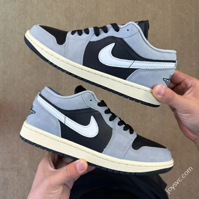 DT Pure Original AJ1 Low Top Suede Black Grey HQ2010-012