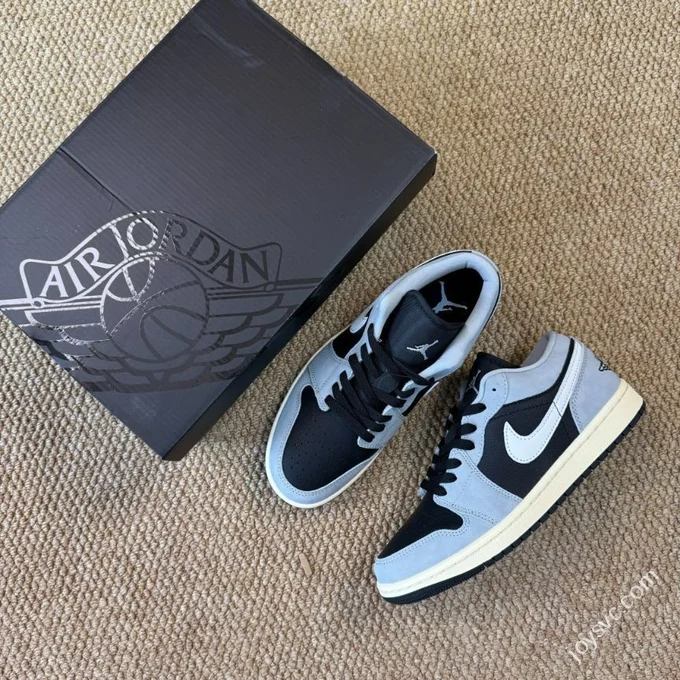DT Pure Original AJ1 Low Top Suede Black Grey HQ2010-012