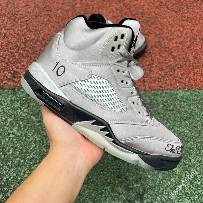 AJ5 Silver Grey Silk Air Jordan 5 Wings IO2038-001