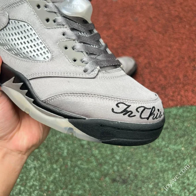 AJ5 Silver Grey Silk Air Jordan 5 Wings IO2038-001