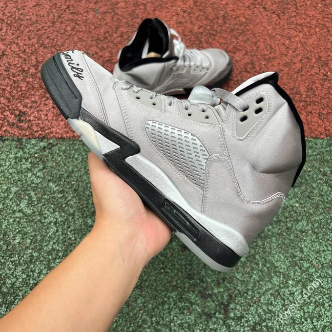 AJ5 Silver Grey Silk Air Jordan 5 Wings IO2038-001