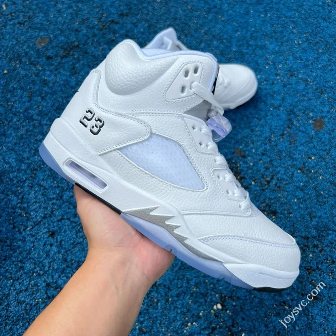 AJ5 White Silver Air Jordan 5 HQ7978-103