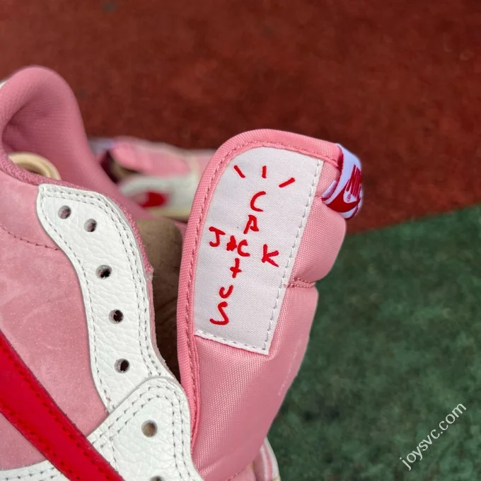 AJ1 Travis Scott Low Top White Pink Red DM7866-601