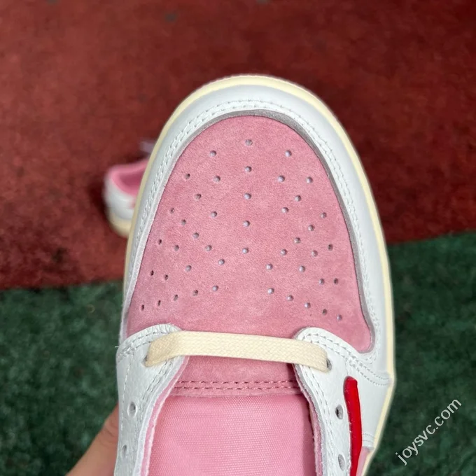 AJ1 Travis Scott Low Top White Pink Red DM7866-601