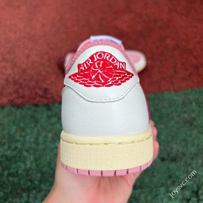 AJ1 Travis Scott Low Top White Pink Red DM7866-601
