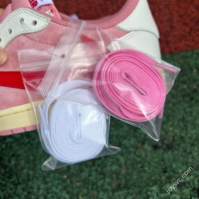 AJ1 Travis Scott Low Top White Pink Red DM7866-601