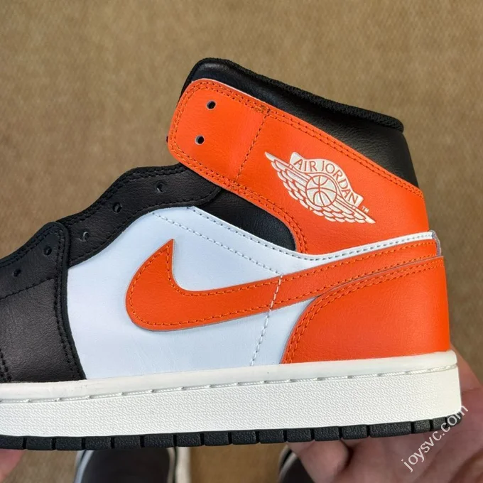 DT Passed Inspection AJ1 Low Top Black White Orange DQ8426-801