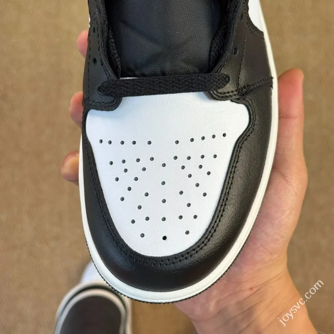 DT Passed Inspection AJ1 Low Top Black White Orange DQ8426-801