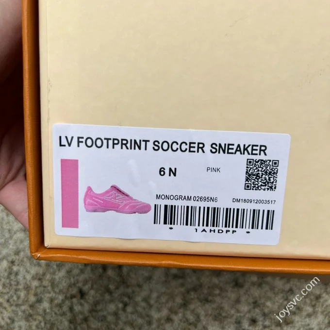 LV Soccer Shoes Pink LOUIS VUITTON Footprint Soccer