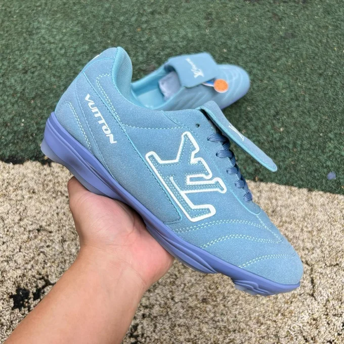 LV Soccer Shoes Blue LOUIS VUITTON Footprint Soccer