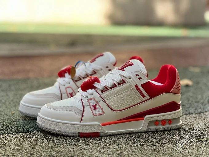 LOUIS VUITTON Trainer LV White Red