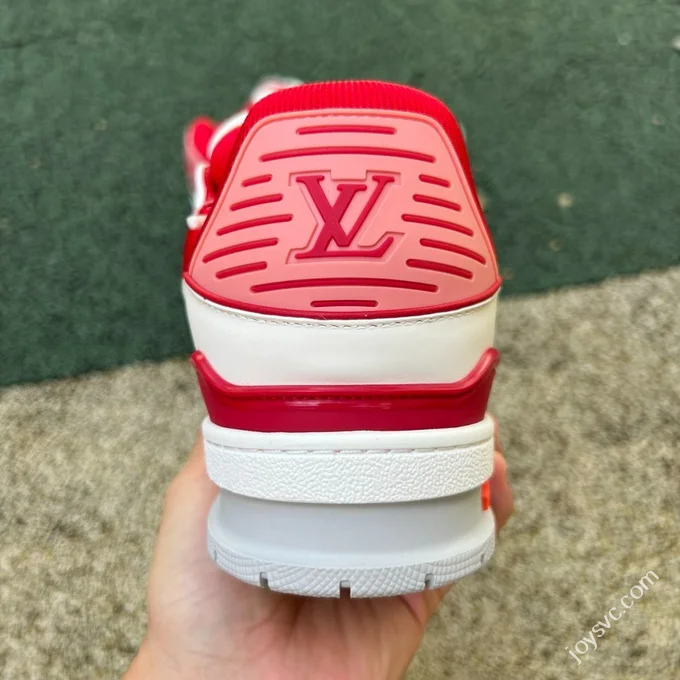 LOUIS VUITTON Trainer LV White Red