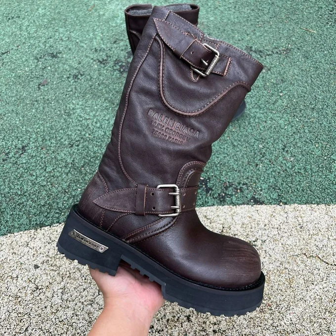 Balenciaga FW25 Venom Boots Retro Couple Style Motorcycle Boots