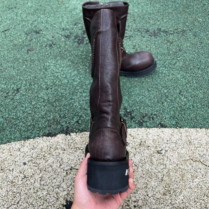 Balenciaga FW25 Venom Boots Retro Couple Style Motorcycle Boots