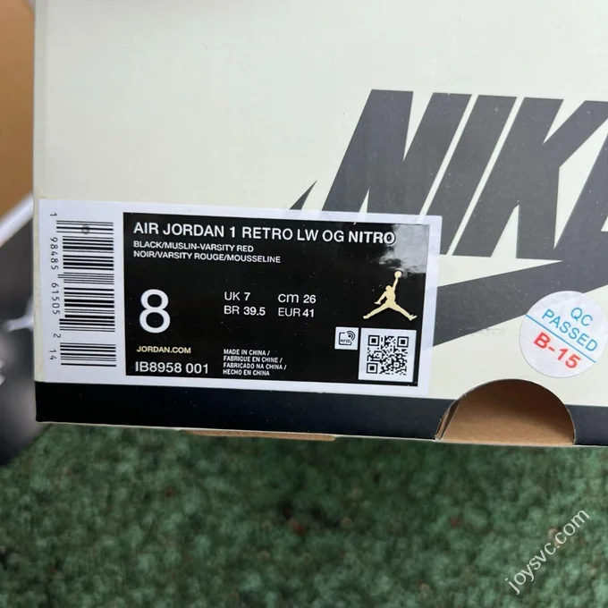 AJ1 Low White Black Red Nigel Bike IB8958-001
