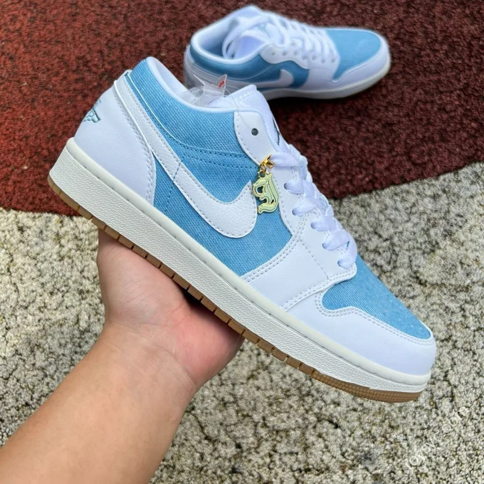 AJ1 Low Denim Blue White