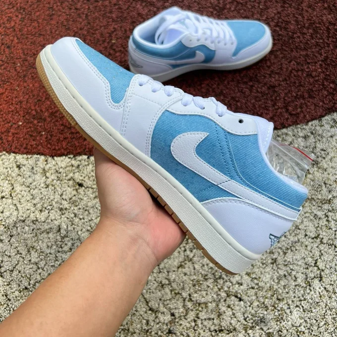 AJ1 Low Denim Blue White