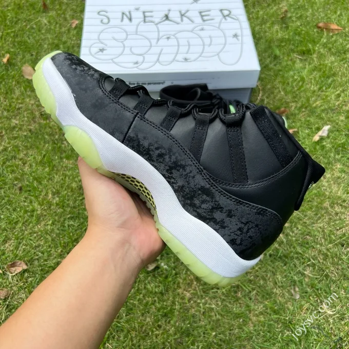 AJ11 Luminous Halloween Black White Green IB1378-001