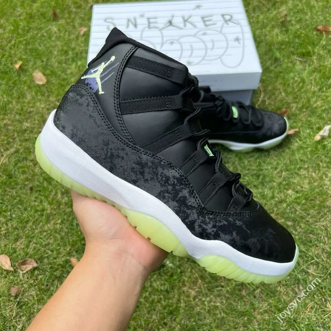 AJ11 Luminous Halloween Black White Green IB1378-001