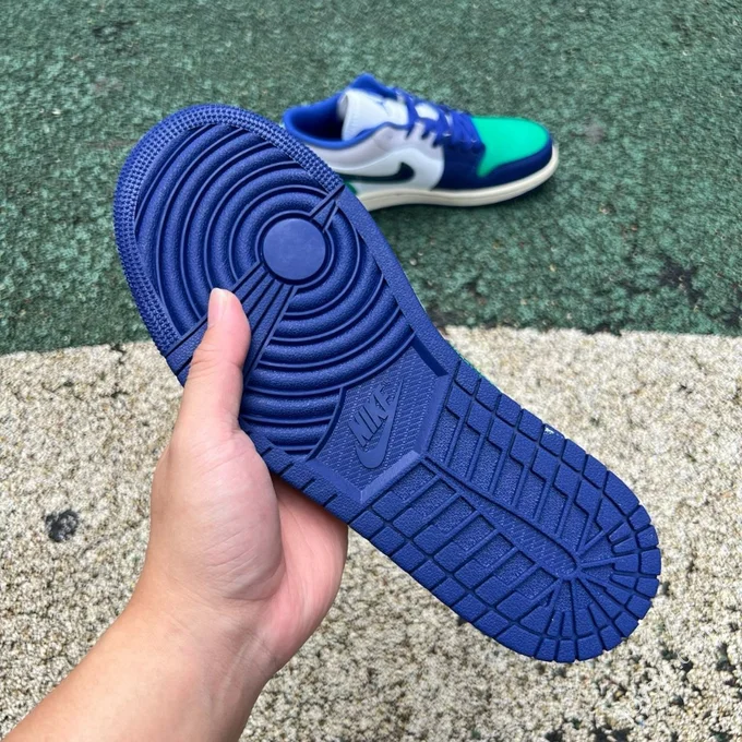 DT Pure Original AJ1 Low Deep Green Blue Splice 553558-147