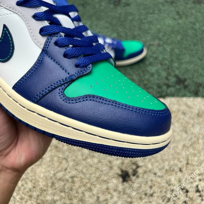 DT Pure Original AJ1 Low Deep Green Blue Splice 553558-147