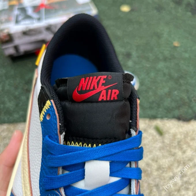 LJR Version AJ1 Union x Travis Scott Low Top Splice White Blue DM7866-111