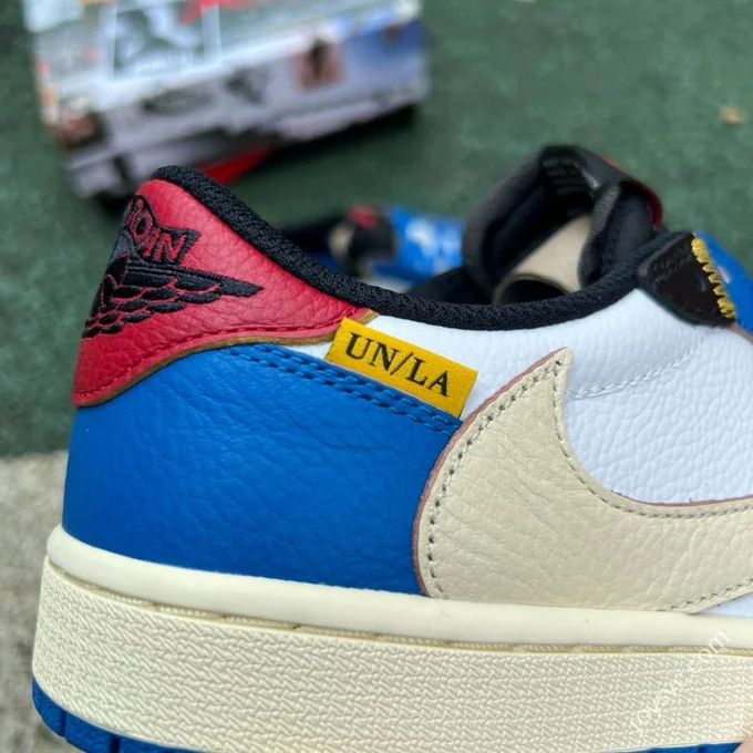 LJR Version AJ1 Union x Travis Scott Low Top Splice White Blue DM7866-111