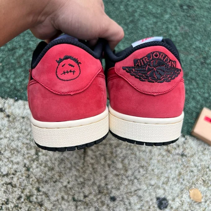 LJR Version AJ1 Travis Scott Low Top Black Red DM7866-061