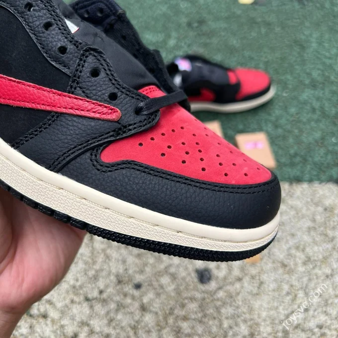 LJR Version AJ1 Travis Scott Low Top Black Red DM7866-061