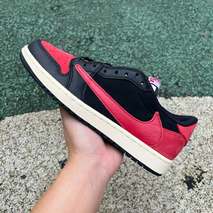 LJR Version AJ1 Travis Scott Low Top Black Red DM7866-061