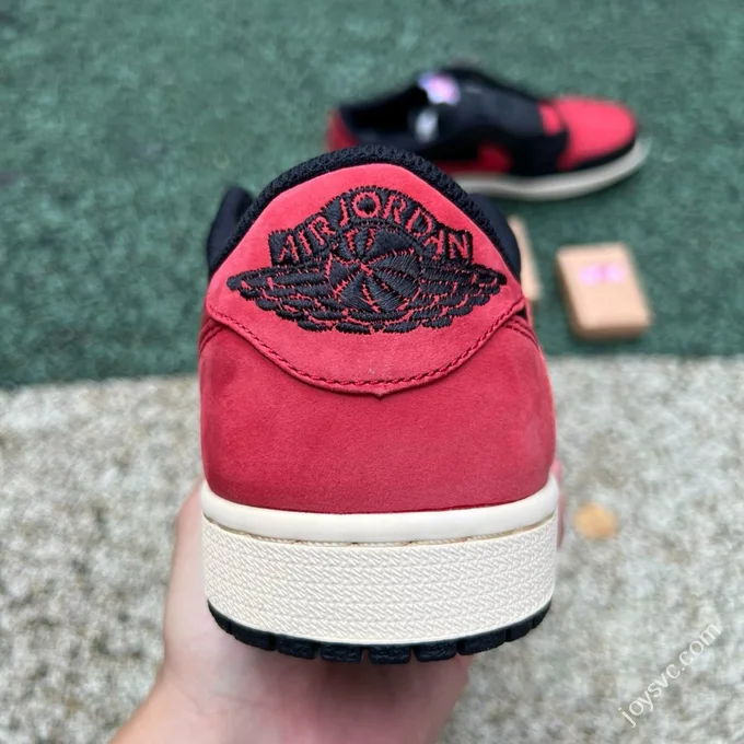 LJR Version AJ1 Travis Scott Low Top Black Red DM7866-061
