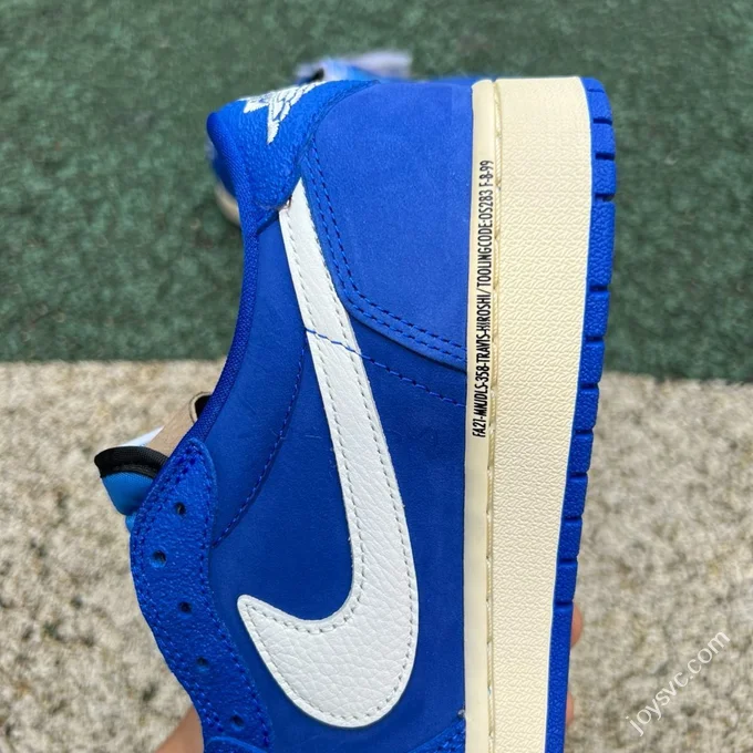 CS Pure Original AJ1 Travis Scott Low Top Blue White DM7866-400