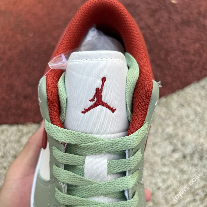 AJ1 Low White Green Red